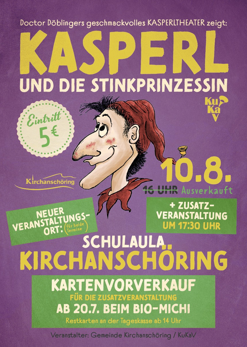 Bannerbild 10.08. Dr. Döblingers Kasperl und die Stinkprinzessin